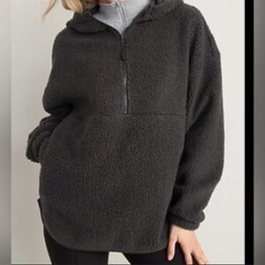 Old navy sherpa half‎ zip tunic hoodie